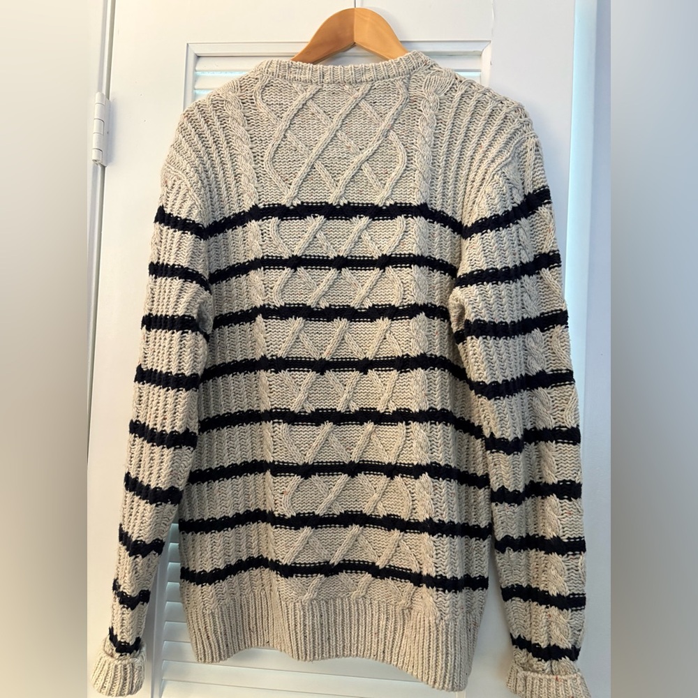 Scotch & Soda Beige and Black Cable Knit Sweater - Picture 2 of 9